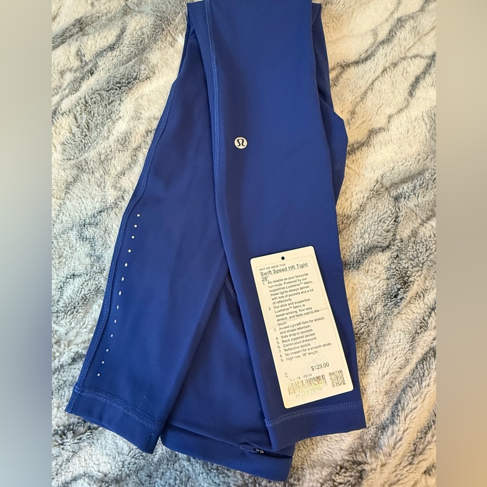 lululemon swift Speed High Rise Leggings • Size 2 • Royal Blue • 28”